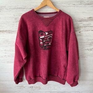 Vintage 90s Fuzzy Stonewash Crew Neck Sweatshirt